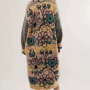 Spaced Out Floral Maxi Cardigan